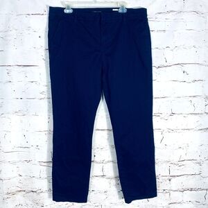 Tommy Hilfiger Navy Blue Slim Tapered Chino Pants Women’s 14 Office Casual
